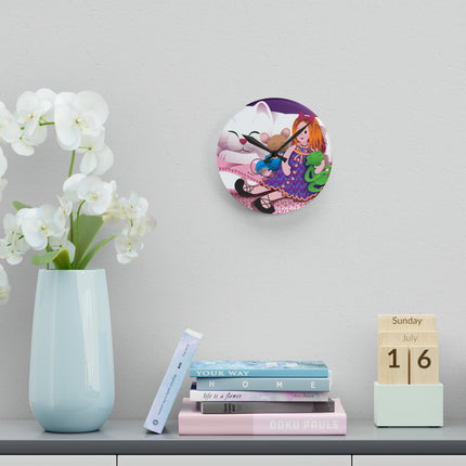 Joy of Friendship Acrylic Wall Clock, Round and Square
