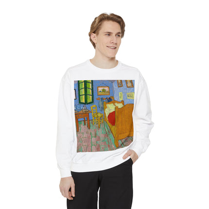 The Bedroom by Vincent van Gogh Unisex Garment-Dyed Sweatshirt