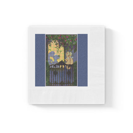 Whispers of Love White Coined Napkins