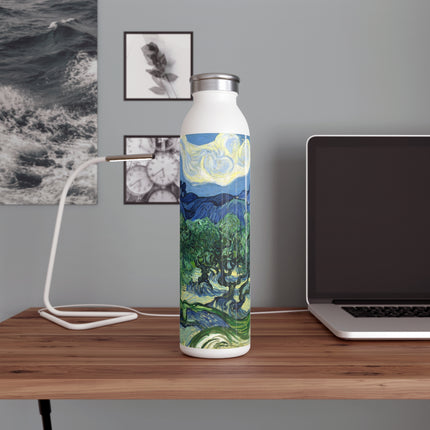 Olive Trees by Vincent Van Gogh Slim Water Bottle