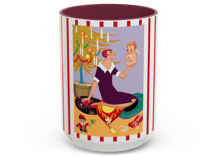 Art Deco Christmas Colorful Mugs (11oz, 15oz)