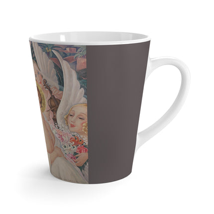 Madonna with Child Surrounded by Musical Angels by Gerda Wegener Latte Mug