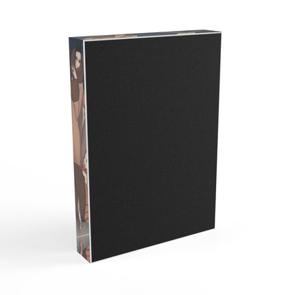 🌸✨ The Midnight Magnolia Masquerade Acrylic Art Block – Art Deco Nocturne