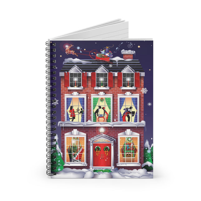 A Christmas Eve Celebration Spiral Notebook - Ruled Line