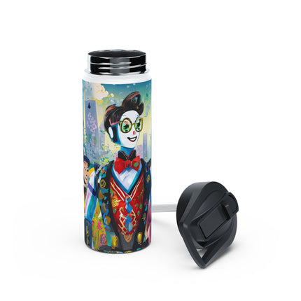 Cyber Punk Robots Stainless Steel Water Bottle