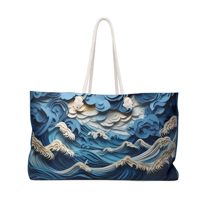 Dramatic Ocean with Crashing Waves Weekender Bag