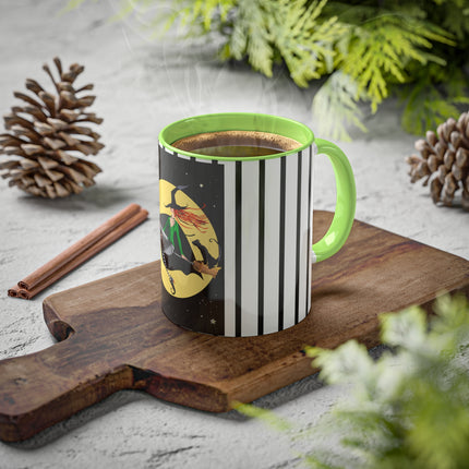 A Witch’s Moonlit Flight Colorful Mugs, 11oz