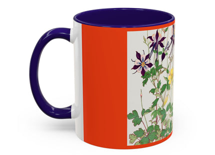 Aquilegia Flowers by Tanigami Kônan Colorful Mugs (11oz, 15oz)