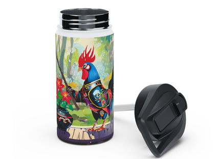 Cyberpunk Rooster Stainless Steel Water Bottle