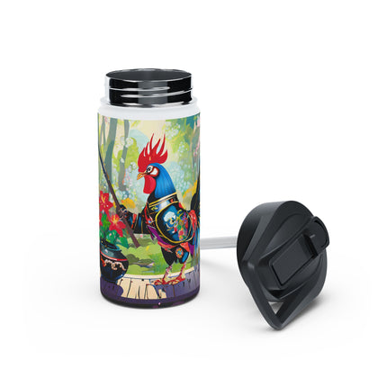 Cyberpunk Rooster Stainless Steel Water Bottle