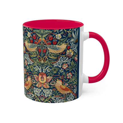 Strawberry Thief by William Morris Colorful Mugs, 11oz