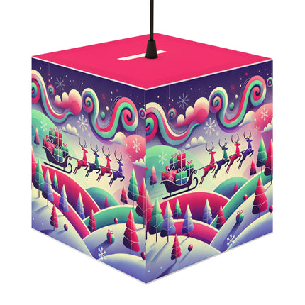 Festive Reindeer Flight Light Cube Lamp