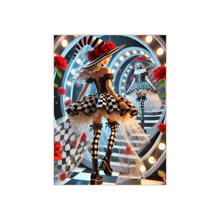 Halloween Witch Through the Mirror Ceramic Tile
