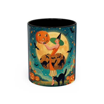 🦇🎃 The Witch Of Batwing Pumpkin Hollow Colorful Mug – Moonlit Halloween Charm