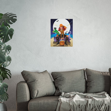 Moonlit Pirate Halloween Fine Art Posters
