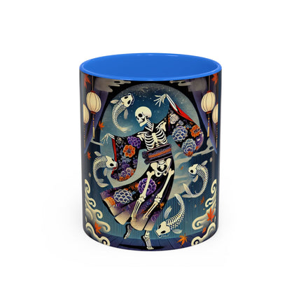 Skeleton Kabuki Performer Colorful Mugs (11oz, 15oz)