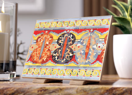Reproduction of the Shield Frieze by Emile Gilliéron Ceramic Tile