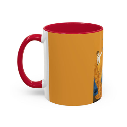 Falcon Mistress Colorful Mugs – Art Deco Majesty & Mythic Freedom