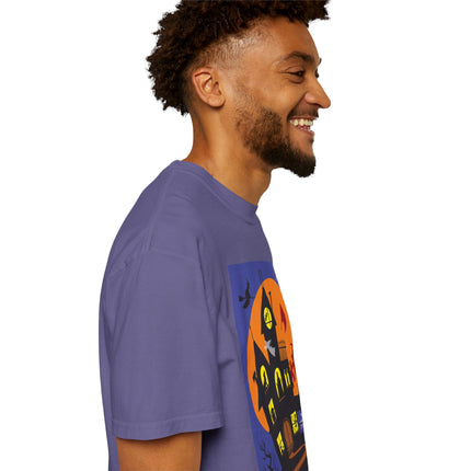 Halloween Night at the Haunted House Unisex Garment-Dyed T-shirt