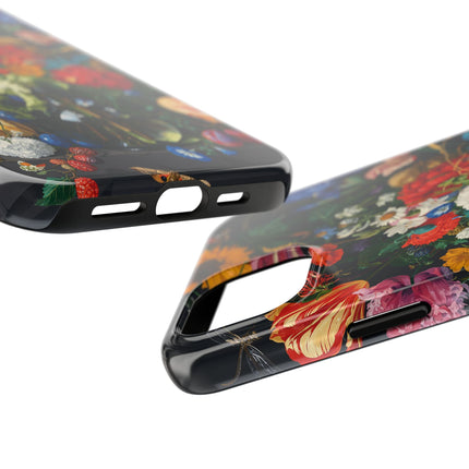 🌺🌙 The Midnight Garden Abundance Phone Case – Art Deco Floral Still Life