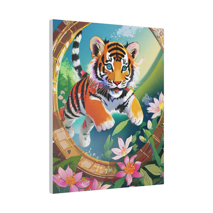 Majestic Tiger Cub Matte Canvas, Stretched, 0.75"