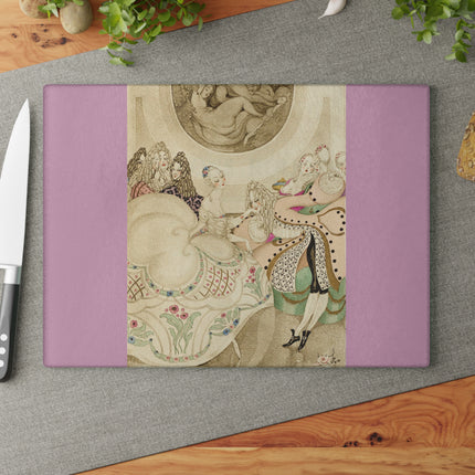 Sur talons rouges (On Red Heels) pl 01 by Gerda Wegener Glass Cutting Board