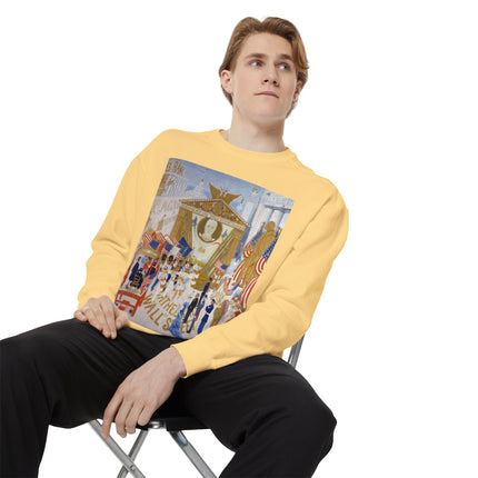 The Cathedrals of Wall Street Unisex Garment-Dyed Sweatshirt