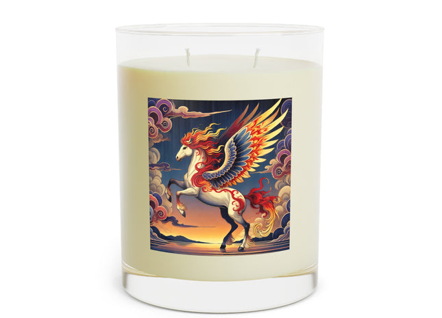 Flame-Winged Horse at Sunset Scented Candle - Full Glass, 11oz