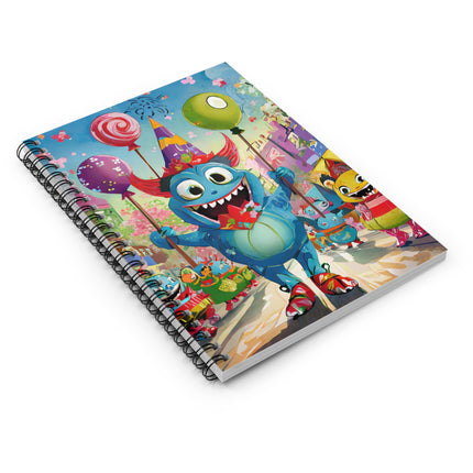 Monster Parade Madness Spiral Notebook - Ruled Line