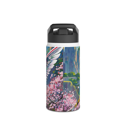 Cyberpunk Samurai Owl Stainless Steel Water Bottle