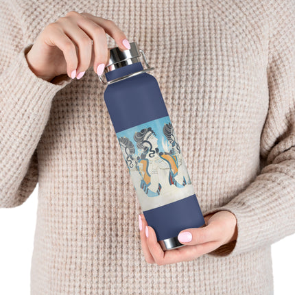 Reproduction of Ladies in Blue by Emile Gilliéron Copper Vacuum Insulated Bottle, 22oz