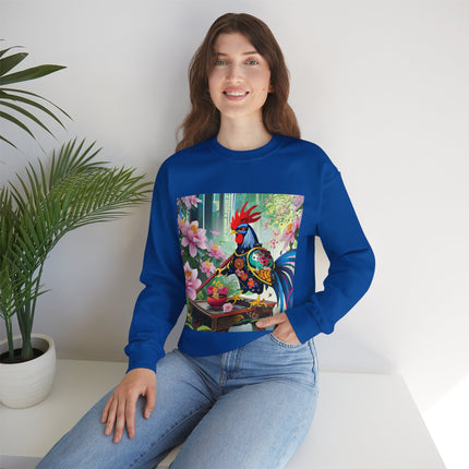 Cyberpunk Rooster Unisex Heavy Blend™ Crewneck Sweatshirt