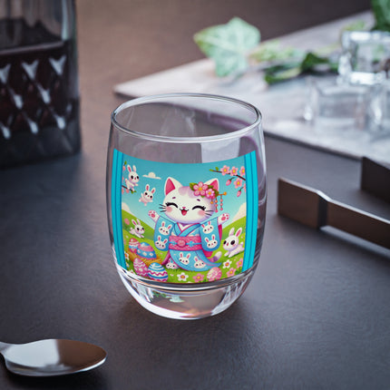 Springtime Kitten’s Easter Joy Whiskey Glass