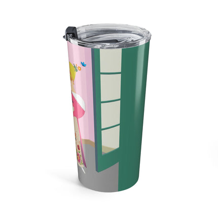 The Yellow Hat 20oz Tumbler – 1920s Vogue Whimsy & Playful Elegance