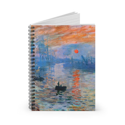 Sunrise by Claude Monet Spiral Notebook - Ruled Line