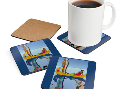 Le long du Missouri by George Barbier Corkwood Coaster Set