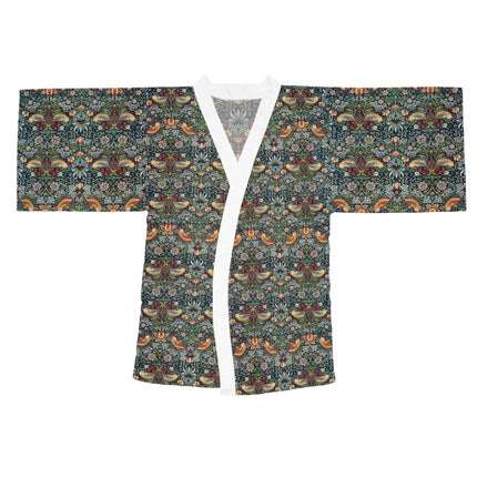 Strawberry Thief by William Morris Long Sleeve Kimono Robe (AOP)