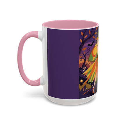 🎃🧙 The Witch Of Jack-O'-Lantern Hollow Colorful Mug – Whimsical Halloween Charm