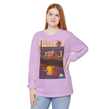 La Musique by Charles Martin Garment-dyed Long Sleeve T-Shirt
