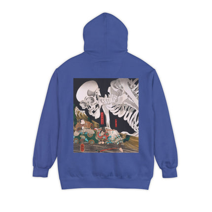 Mitsukuni Defying the Skeleton Spectre by Utagawa Kuniyoshi Unisex Garment-Dyed Hoodie