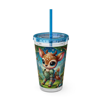 Fawn Defender Sunsplash Tumbler with Straw, 16oz