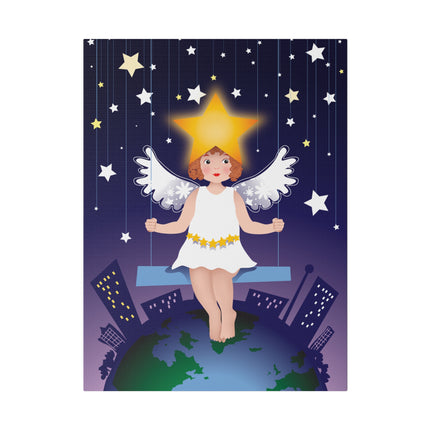 Celestial Magic – Angel on a Swing Under the Stars