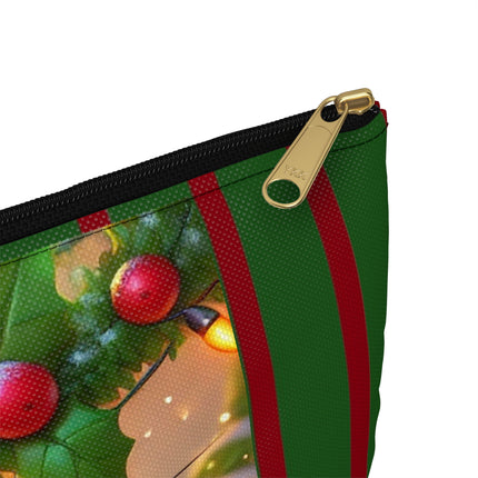 Naughty or Nice Kitten Christmas Accessory Pouch