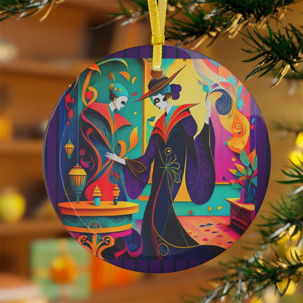 Phantoms of Elegance Glass Ornament