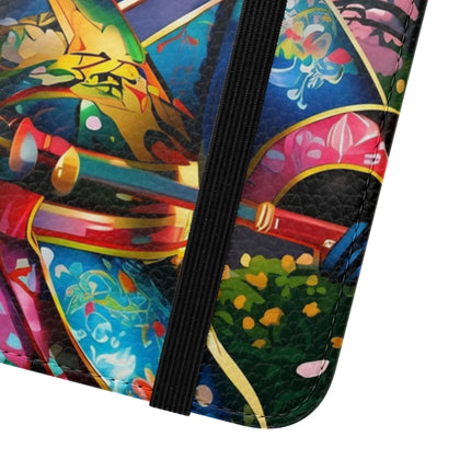 🦊⚔️ Cyberpunk Panda Samurai Flip Case – Futuristic Honor & Kitsune Spirit
