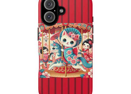 Geisha Kitten's Enchanted Carousel Phone Cases
