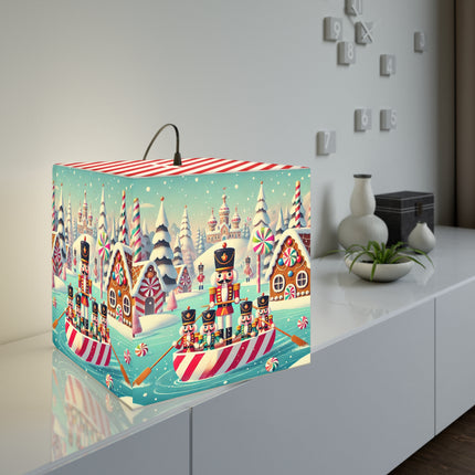 Nutcracker Candy-Striped Adventure Light Cube Lamp