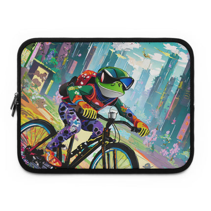 Cyberpunk Frog Laptop Sleeve