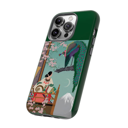 Peacock Garden Phone Case – Japanese Elegance & Timeless Beauty