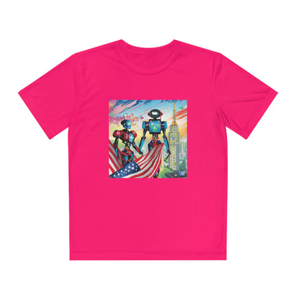 High Fashion Cyberpunk CIA Robots Youth Competitor Tee